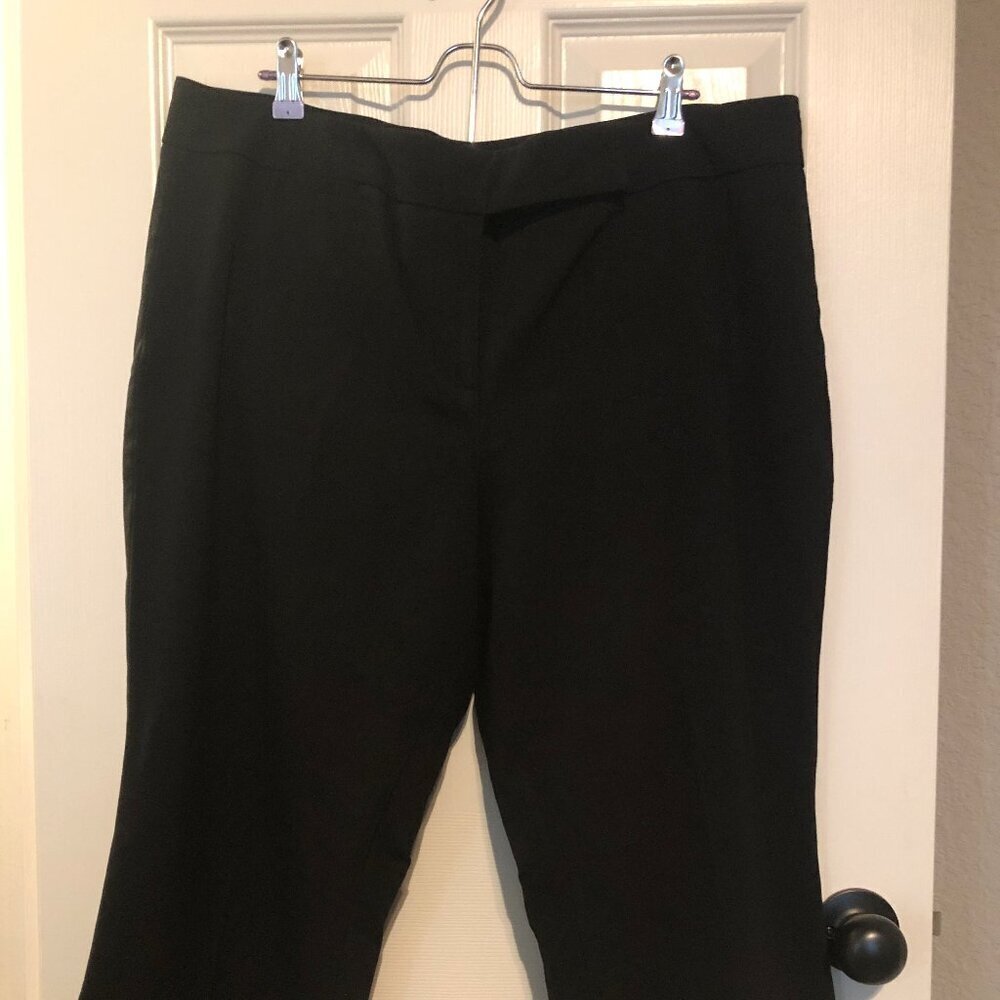NY&C Vintage Y2K flat front cuffed hem cropped black dress pants size 18